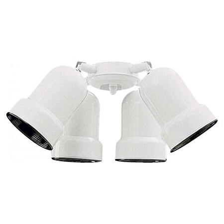 Quorum Four Light White Fan Light Kit 2409-806